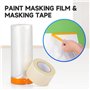 Zezirdas Kit Peinture mur et Plafond, Kit de Rouleau à Peinture avec Manche Télescopique, Ruban de Masquage,Bac à Peinture, Manc