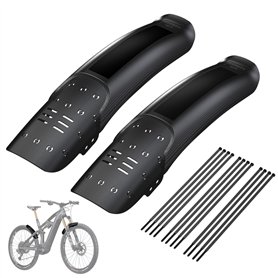 Reixuier Lot de 2 garde-boues anti-éclaboussures pour VTT Mudguard avec 12 serre-câbles