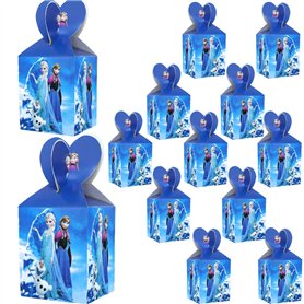 24PCS Frozen Boîtes et Sacs de Fête pour Bonbons et Cadeaux - Décorations Réutilisables pour Anniversaire et Noël - Thème Frozen
