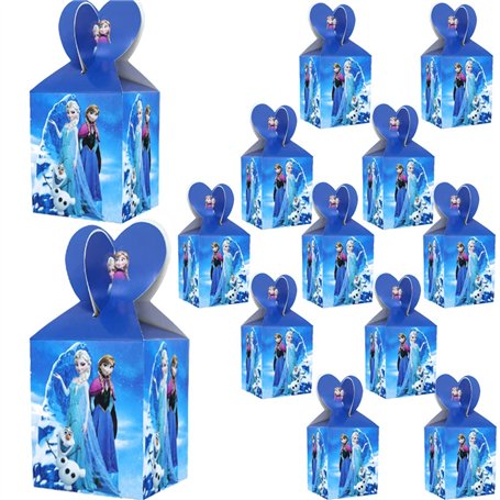 24PCS Frozen Boîtes et Sacs de Fête pour Bonbons et Cadeaux - Décorations Réutilisables pour Anniversaire et Noël - Thème Frozen