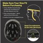 Casque de vélo avec visière - Casque de vélo léger avec lunettes magnétiques - Unisexe - Taille réglable - Casque de VTT pour ho