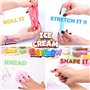 ToysButty Kit Slime Enfant Deja Fait Moelleux Fluffy pour Fille Garçon Pack 6 Butter Slime en Pot Thème Charmes Glace et Gateau,