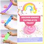 ToysButty Kit Slime Enfant Deja Fait Moelleux Fluffy pour Fille Garçon Pack 6 Butter Slime en Pot Thème Charmes Glace et Gateau,