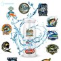 Lot de 50 autocollants Go Fishing pour pêche en plein air et chasse, autocollants en vinyle imperméable pour téléphones, skatebo