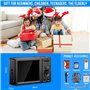 Appareil Photo Numérique 56MP 4K HD Compact Caméra Enfant avec Carte 32Go Zoom Digital 20X Écran 2,7 Pouces Appareil Photo Adole