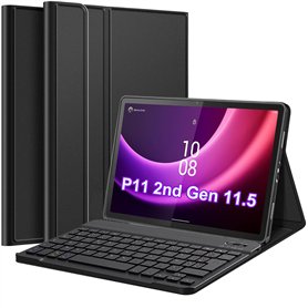 Nanhent Clavier Coque pour Lenovo Tab P11 2nd Gen 11.5 Pouces 2022 (TB350FU/TB350XU)