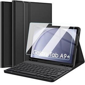 Nanhent Clavier Coque pour Samsung Galaxy Tab A9+ / A9 Plus 11 Pouces 2023 (SM-X210/X216/X218) Tablette
