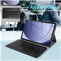 Nanhent Clavier Coque avec Protection écran pour Samsung Galaxy Tab A9 8.7 Pouces 2023 Tablette (SM-X110/X115/X117), AZERTY Fran