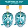 mizikuu Masque de plongée, Masque de Plongée Enfants Intégral Full Face Mask Masque Snorkeling Pliable 180°View Anti-Buée et Ant
