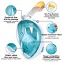 mizikuu Masque de plongée, Masque de Plongée Enfants Intégral Full Face Mask Masque Snorkeling Pliable 180°View Anti-Buée et Ant