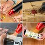 mizikuu Mini Pistolet à Air Chaud, 200℃ Décapeur Thermique avec 328 Gaine Thermorétractable Heat Tool Mini Pistolet à air pour G