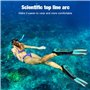 ML/XL Palmes Natation Palmes de Snorkeling avec Sac Palmes de Courtes à Talon Ouvert Palmes de Plongée