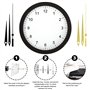 Aoreun Mouvement d'Horloge à Quartz, 24MM Clockwork DCF Radio-piloté avec 4 Paires d'aiguilles, Mecanisme Horloge Murale Mouveme
