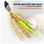 TABKSOLA ChatterBait, leurres Spinners préinstallés, kit d'appâts Basses avec Plaquettes métalliques, Convient pour Les Basses, 