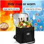 yotutun Sac Isotherme Repas 16L, Glacière Souple Pliable Sac Pique Nique à Réfrigéré Pratique Imperméable Lunch Box pour Femme H