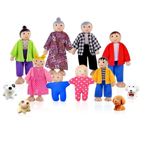 Riisoyu Famille de Poupée en Bois
