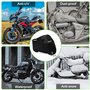 BNGXR Bâche de Protection pour Moto 190T Imperméable avec Trous de Serrure Coupe-Vent Résistant Aux UV - 245 x 105 x 125 cm