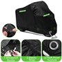 BNGXR Bâche de Protection pour Moto 190T Imperméable avec Trous de Serrure Coupe-Vent Résistant Aux UV - 245 x 105 x 125 cm