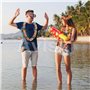 Aviski 32 Pièces Leis Décorations Collier de Fleurs, Bracelets Bandeau, pour Thème de Fête Hawaïenne Tropicale Beach Party Hawai