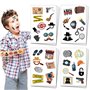 Lcnjscgo Lot de 20 feuilles de tatouages temporaires pour enfants et garçons