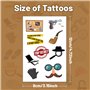 Lcnjscgo Lot de 20 feuilles de tatouages temporaires pour enfants et garçons