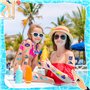 Lot de 24 feuilles (144 pièces) de tatouages temporaires pour équipes de natation, piscine, sport, vagues, décorations d'anniver