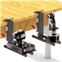 YAARHEJ -F-Manette Jeu de 2 jeux de simulation de vol joystick, accélérateur et support de bureau pour système hotas compatible 