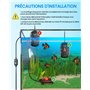 DoRight 50W Chauffage D’Aquarium 50L Chauffage de Réservoir de Poissons avec Thermomètre Affichage de la LED, Protection Contre 