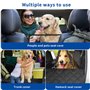 4 en 1 Housses de Siège d'auto pour Chien, Protection Chien Universelle avec Fenêtre de Visualisation, Imperméable Antidérapant 