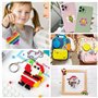 YESLUSY Perles à Repasser Set, Fusible Perles Bricolage Enfant, avec Plaques de Perles à Repasser et Accessoires, 24 Couleurs / 