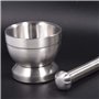 Mortier en acier inoxydable avec pilon de qualité alimentaire Pestle and Mortar - Diamètre : 10 cm