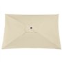 æ— Parasol de terrasse rectangulaire 3 x 2 m - Parasol de marché - Parasol de rechange pour l'extérieur - Gris