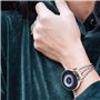 NC Diamant Montre Bracelet pour Samsung Galaxy Watch 4 40 mm/44 mm, Bling Watchband Femmes Cristal Strass en Acier Inoxydable Mé