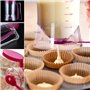 Distributeur de pâte à gâteau, Distributeur de pâte, Distributeur de pâte, avec Couvercle et Graduation de la pâtisserie - Outil