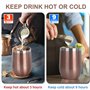 Lot de 2 Tasse à Café en Acier Inoxydable, 350ml Mug Isotherme Réutilisable, Tasse Isotherme Voyage double isolée sous vide avec