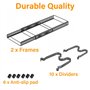 Porte-casseroles Support Extensible, Organiseur/rang de Poêle avec 10 Compartiments Réglables, rangement cuisine pour Les Ustens
