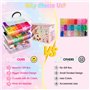 LUZOON 15000+ Elastique Bracelet Enfant Kit XXL, 45 Couleurs Loom Bands Enfant Boite de Rangement à 3 Couches Bricolage Élastiqu