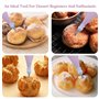 5 Douilles Pâtisserie Petit Choux,3 Poches à Douille en Silicone Réutilisable et grattoirs à pâte，Douilles Professionnelles en A