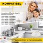 WOKEEPOW Lot de 9 accessoires pour nettoyeur vapeur Kärcher EasyFix SC 2, SC 3, SC 4, SC 5 (2 chiffons de sol en microfibre, 2 c