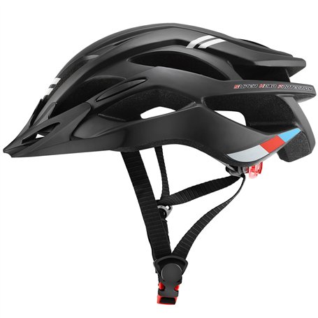 Casque de vélo avec lumière LED - Casque de VTT - Casque de ville - Unisexe - Taille réglable - Respirant - Casque de VTT pour h