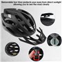 Casque de vélo avec lumière LED - Casque de VTT - Casque de ville - Unisexe - Taille réglable - Respirant - Casque de VTT pour h
