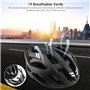 Casque de vélo avec lumière LED - Casque de VTT - Casque de ville - Unisexe - Taille réglable - Respirant - Casque de VTT pour h