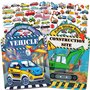 Elfew Lot de 2 Livre d'Autocollants 3D pour Enfants âgés de 2