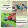 Elfew Lot de 2 Livre d'Autocollants 3D pour Enfants âgés de 2, 3, 4 ans, Autocollants Réutilisables Voitures, Chantier de constr