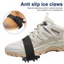 Casenly Crampons Antidérapants, Lot de 4 Griffes à Crampon pour Chaussures avec 14 Dents, Universelles Crampons Pointes Antidéra