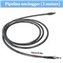 Riisoyu Furet Deboucheur Canalisation, 3m x 10mm Sonde de Debouchage WC Plomberie Brosse de Nettoyage Drain D'égout Spirale Débo