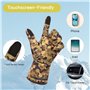 WEIVIOQ sous-Gants Chauffants pour Hommes Femmes, Chaufferettes Rechargeables, Doublure Mince Camouflage Écran Tactile à Batteri