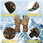 WEIVIOQ sous-Gants Chauffants pour Hommes Femmes, Chaufferettes Rechargeables, Doublure Mince Camouflage Écran Tactile à Batteri