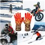 WEIVIOQ sous-Gants Chauffants pour Hommes Femmes, Chaufferettes Rechargeables, Doublure Mince Camouflage Écran Tactile à Batteri