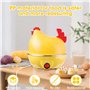 mizikuu Cuiseur à oeufs pour 7 oeufs, 350W Cuiseur À Vapeur pour Œufs Egg Cooker électrique sans BPA Chaudière À Œufs pour des d